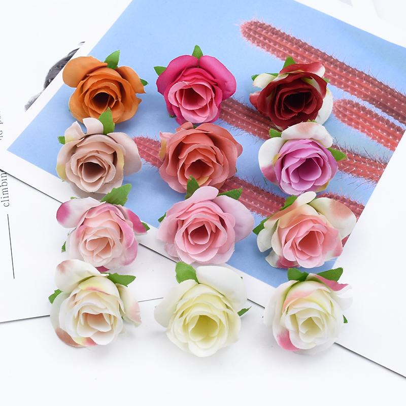 Artificial flowers Silk Roses Bud Home festival party Outdoor Garden arch Decor Diy gift candy box brooch Wedding Bridal Bouquet