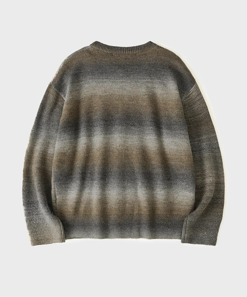 Hooves Gradient Round Wool Cardigan [Coyote]