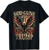 God Guns And Trump 2nd Amendment Flag Eagle American Flag Unisex T-Shirt