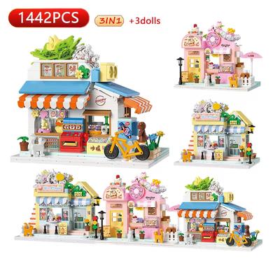 ToylinX City Street View Building Blocks Mini Store - Educational ABS Toy Set, Cultivates Children's Interests, Festival Gift