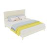 Modern bed, comfortable and soft headboard, 160*200CM, beige, multifunctional bedroom furniture, box bed frame does not include gas rod or mattress.