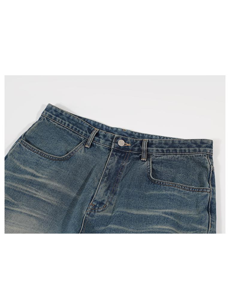 GUBIN Curved Double Knee Denim Pants