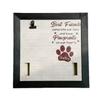 Porta-Retrato Memorial para Pet 9x9 Polegadas Moldura de Madeira para Foto para Perda de Cachorro Gatos Presente de Condolências Coleira de Cachorro Placa de Foto de Lembrança