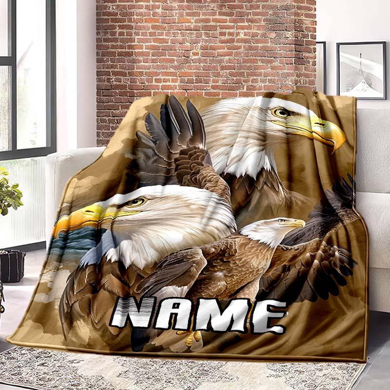Soaring Eagle Customize Your Name Blanket Warm Comfortable And Soft Blankets Are Suitable For Home Chairs Office Sofas Sofas Office Camping And Gifts