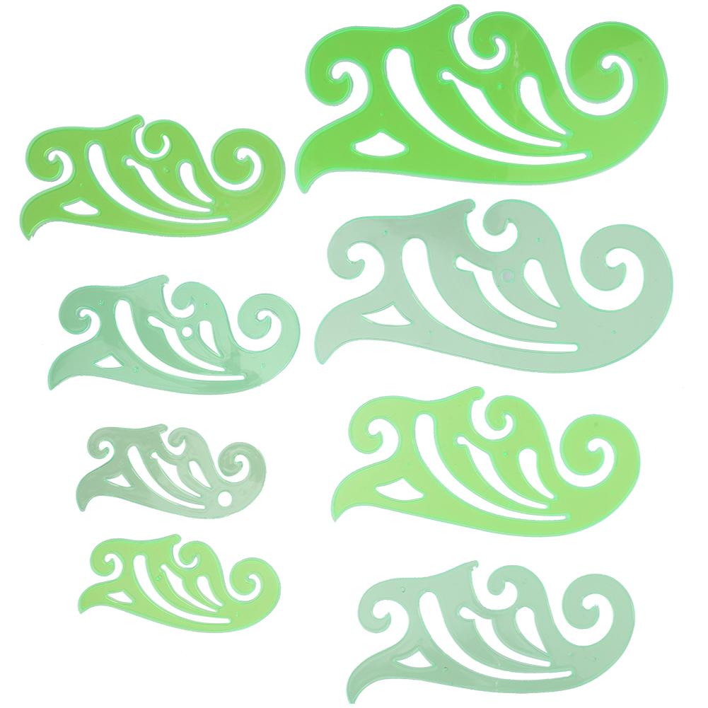 

8шт изогнутый шаблон для рисования многофункциональная пластиковая линейка в форме облака принадлежности для комиксов