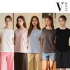 V Cut 100 Cotton Silket Tee Blouse 5 Types