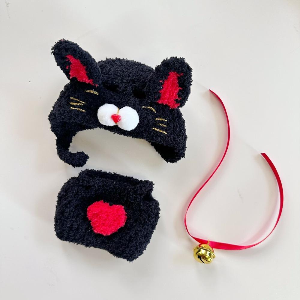 

Костюм Счастливого Кота Labubu Time Одежда для Куклы Золотой Колокольчик 17см Плюшевая Одежда для Кукол Детские Игрушки для Девочек чёрный