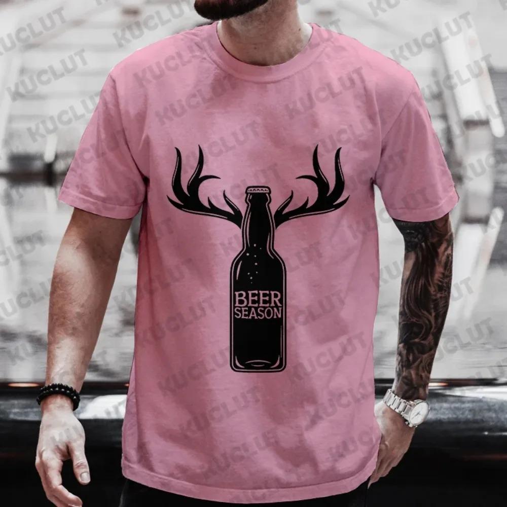 Men T-shirts Beer Season Fashion Graphic T Friends Shirt Single Farewell Bachelor Stag Party Tees Oversized Streetwear Y2k Tops