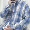 Men's Long-Sleeve Plaid Shirt - Trendy Hong Kong & Korean Style, Lightweight, Casual, Versatile Jacket for Spring & Autumn