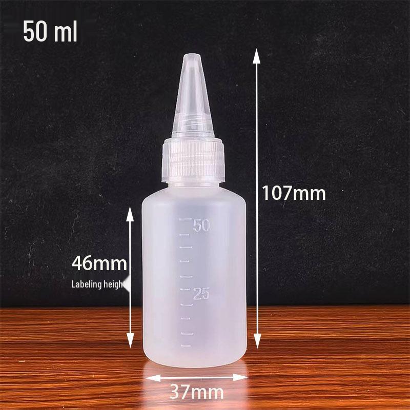 30/50/100ml HDPE Semi-transparent Graduated Squeeze Bottle with Scale for Ink, Glue, or Droppers