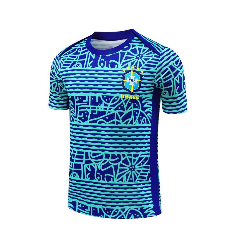 Brazil 24-25 Season Pre-match Football Jersey & Shorts Adult Set Medium