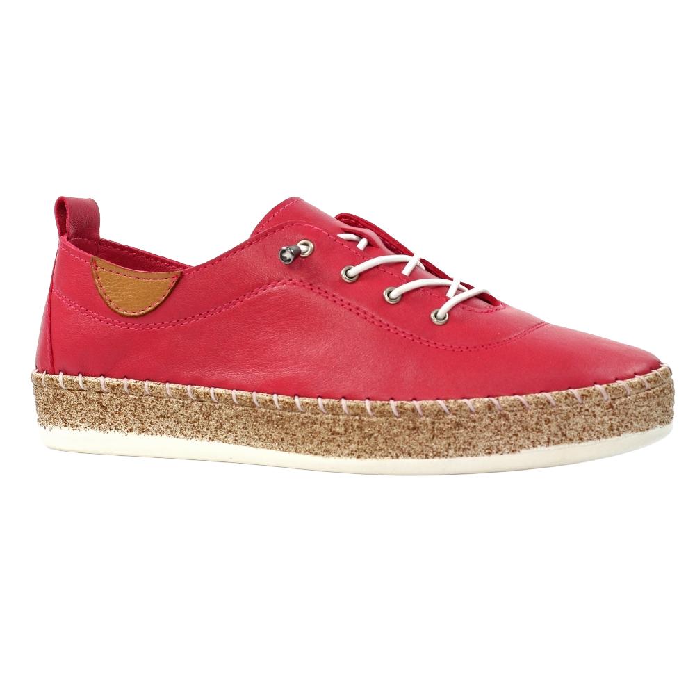 Lunar Womens/Ladies Evie Leather Plimsolls