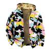 Herenjas met camouflageprint, casual lente- en herfsttrend, capuchonjas met rits