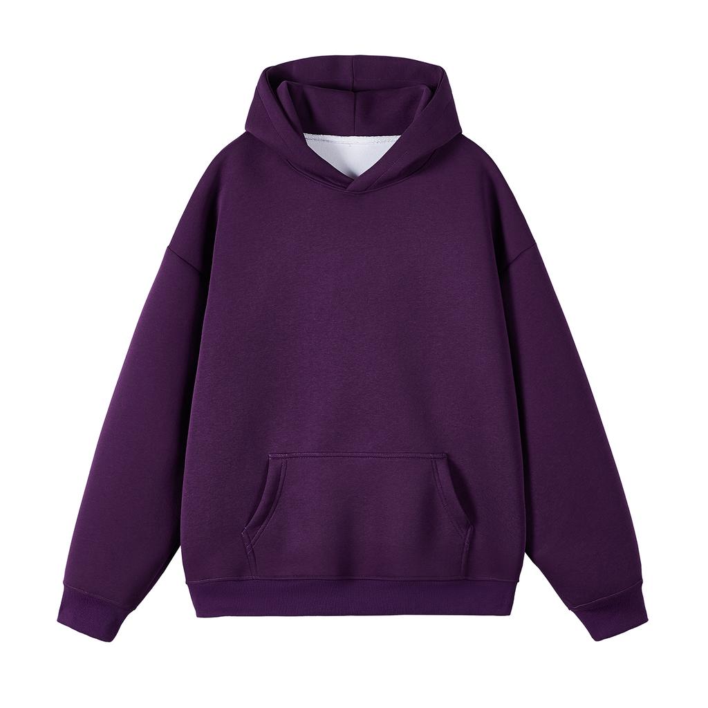 Spring Men Soild Color Hooded Sweatshirts High Street Cotton Pullover Hoodies 2025 New Men Y2K Vintage Hoody Clothes