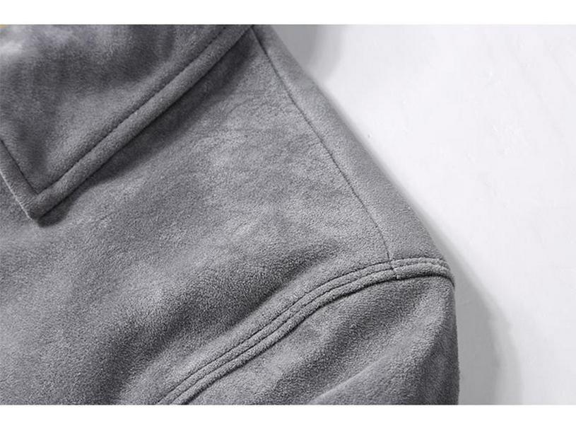 Men's Retro Suede Plush Jacket - Spring/Autumn Thin Workwear Style 1859