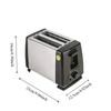 Edelstahl 2 Scheiben Toaster Verbreiterter Schlitz Frühstücksmaschine Sandwich