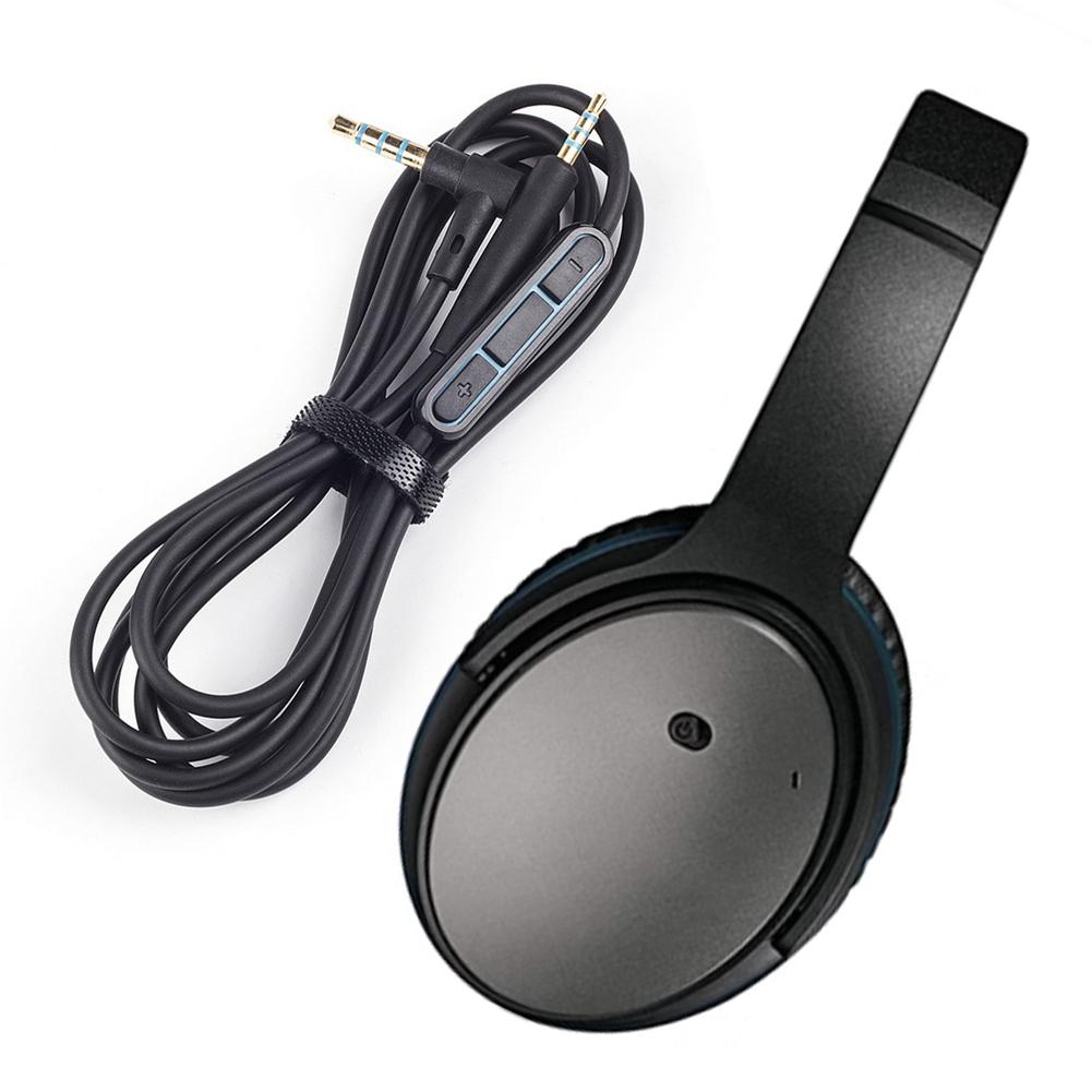 Ersatz-Audiokabel 3,5 mm auf 2,5 mm mit integrierter Mikrofon-Lautstärkeregelung Kopfhörerkabel für Bose QuietComfort QC25/QC25i