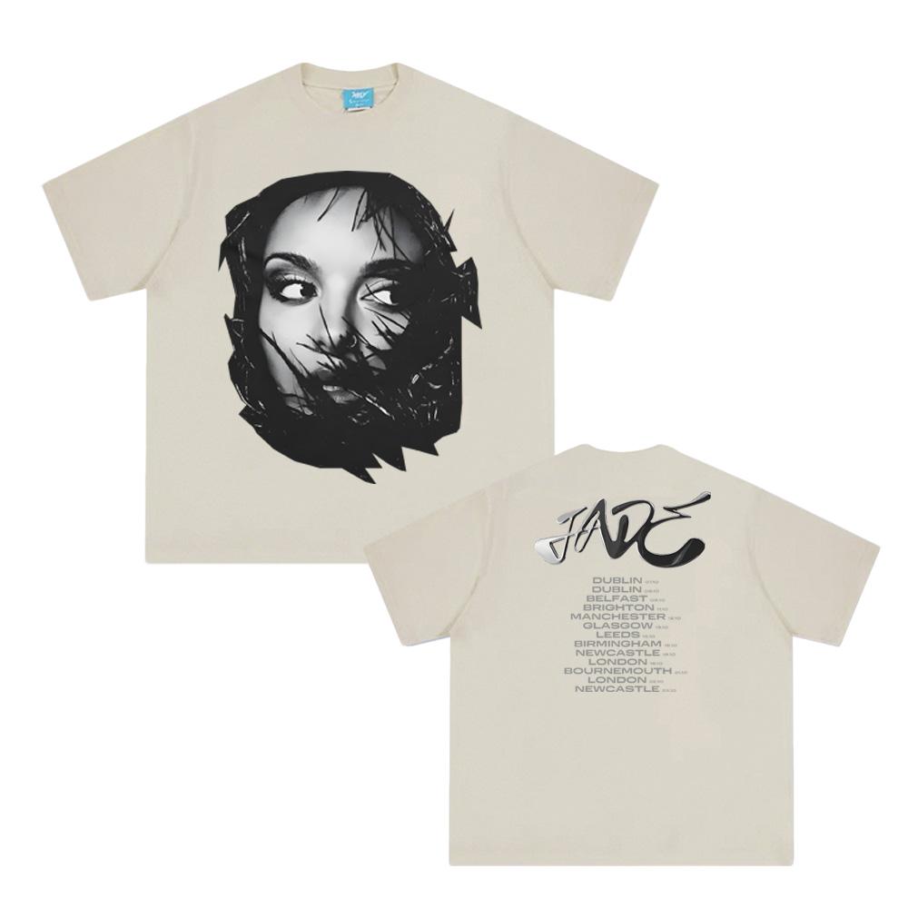 JADE UK & IRE DATEBACK TOUR TEE Jade Thirlwall Potisk Tričko Léto 100% Bavlna Vysoká Kvalita Nové Vintage Punk Ropa Hombre