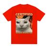 Certified Woman Respecter Funny Cat Meme T Shirts Men Women Clothing Fashion Vintage Short Sleeve T-shirts Cotton Casual T-shirt