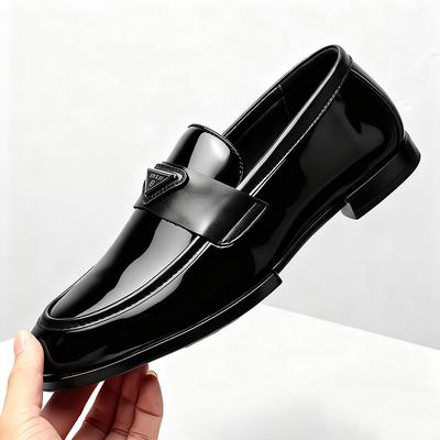 New Fashion Men Patent Leather Casual Shoes Street Cool Leisure Business Dress Shoes Slip-on Loafers