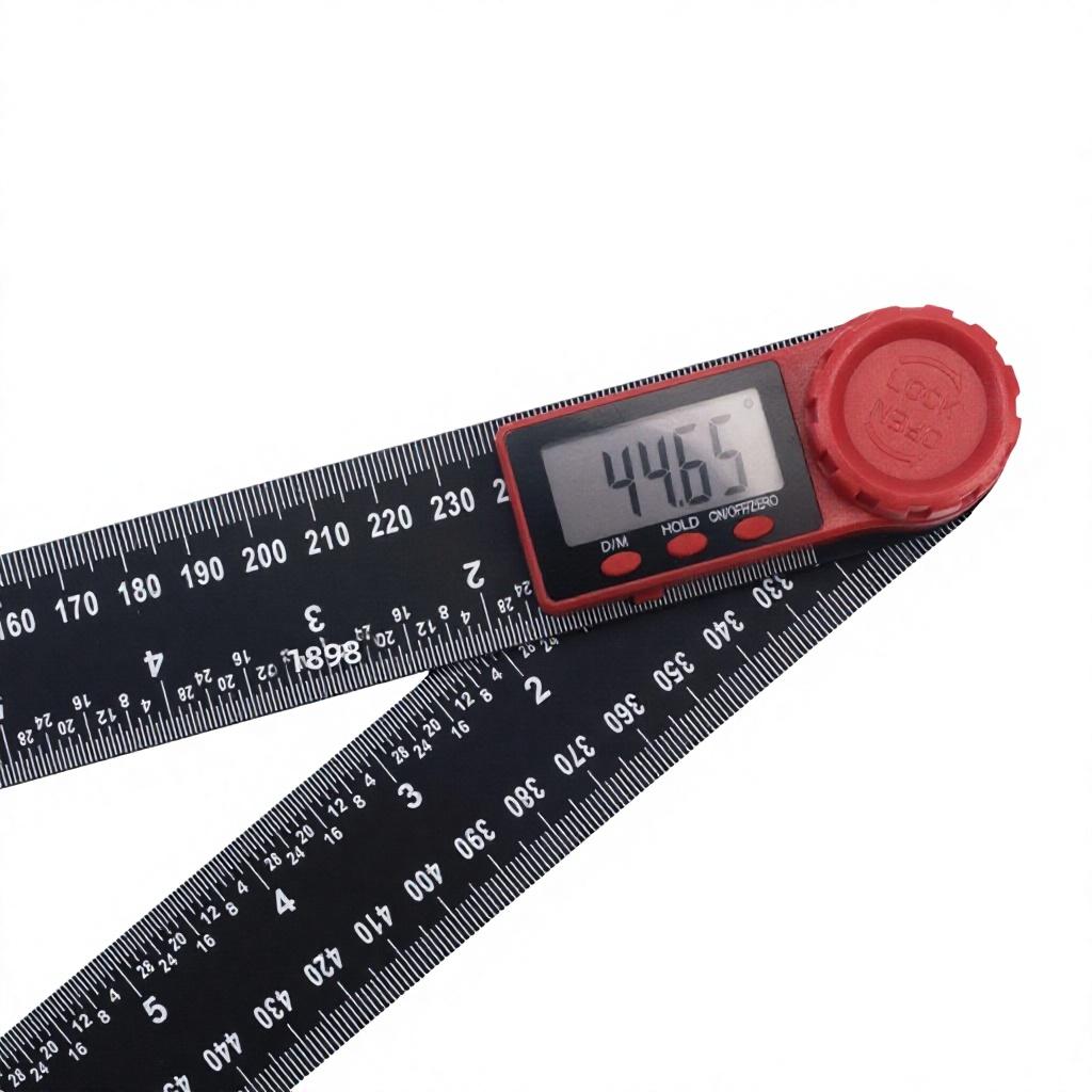 2-in-1 Digital Angle Ruler Protractor & Caliper with Black Dial Engineering Materials Accuracy 1 Digital protractor 0-200
