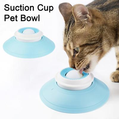 Yousheng Pet Lick Bowl Dog Liquid Treat Feeder Lick Toy with Suction Cup Fun Slow Feeder with Rotating Ball Non-Slip Licking Bowl for Dogs Cats