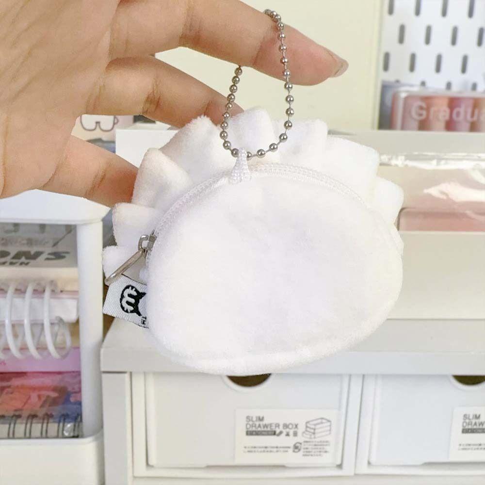 Charms Cartoon Plush Coin Purse Key Chain Earphone Storage Bag Cute Dumplings Coin Purse  Children