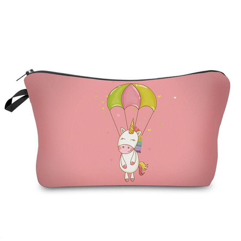 Make Unicorn Up Bag Idea Pencil Case Emoji Cosmetic Travel Girls Ladies Gift  S