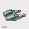 Fashion Luxury Silk Print Design Flat Slippers Women Sweet Butterfly Knot Decoration Modern Slippers Comfortable Elegant Home Slippers
