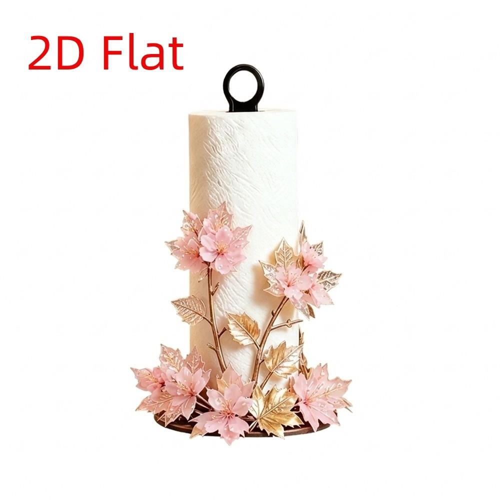 Freestanding Christmas Paper Towel Holder Acrylic Wood Base Kitchen Roll Dispenser Living Room