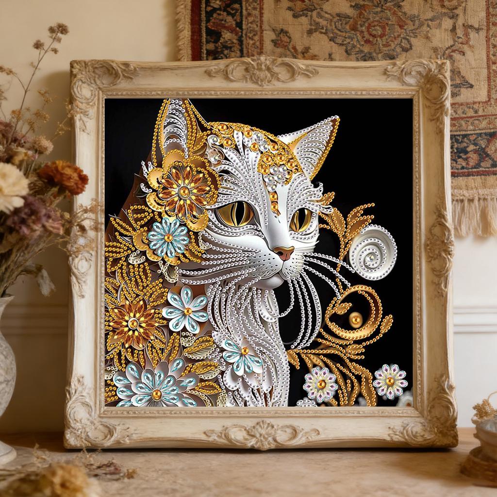 Kit Pittura Diamante 5D Fai da Te con Trapano Parziale a Forma di Animale per Adulti Decorazione Murale per la Casa Arte con Diamanti di Cristallo 11,81 X11,81 pollici