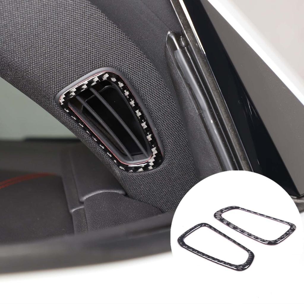 For Corvette C8 -Up Carbon Fiber A-Pillar Air Vent Frame Trim Cover Stickers