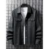 New Style Men's Turn-down Collar Jacket, Loose-fitting Casual Corduroy Work Jacket for Men