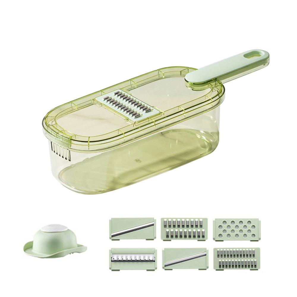 Durable 6 In 1 Vegetable Slicer Stainless Steel Multifunctional Cheese Grater Manual Potato Julienne Shredder Kitchen
