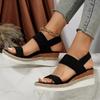 2026 New Fashi Women's Wedge Heeled Fashi Sandals, Summer Fish Mouth Loose Set Foot Platform Sandals