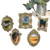 5pcs Resin Photo Frames Mini gold small photo frame shooting props DIY Craft Home Decor Wall Tabletop Picture Frame For Jewelry