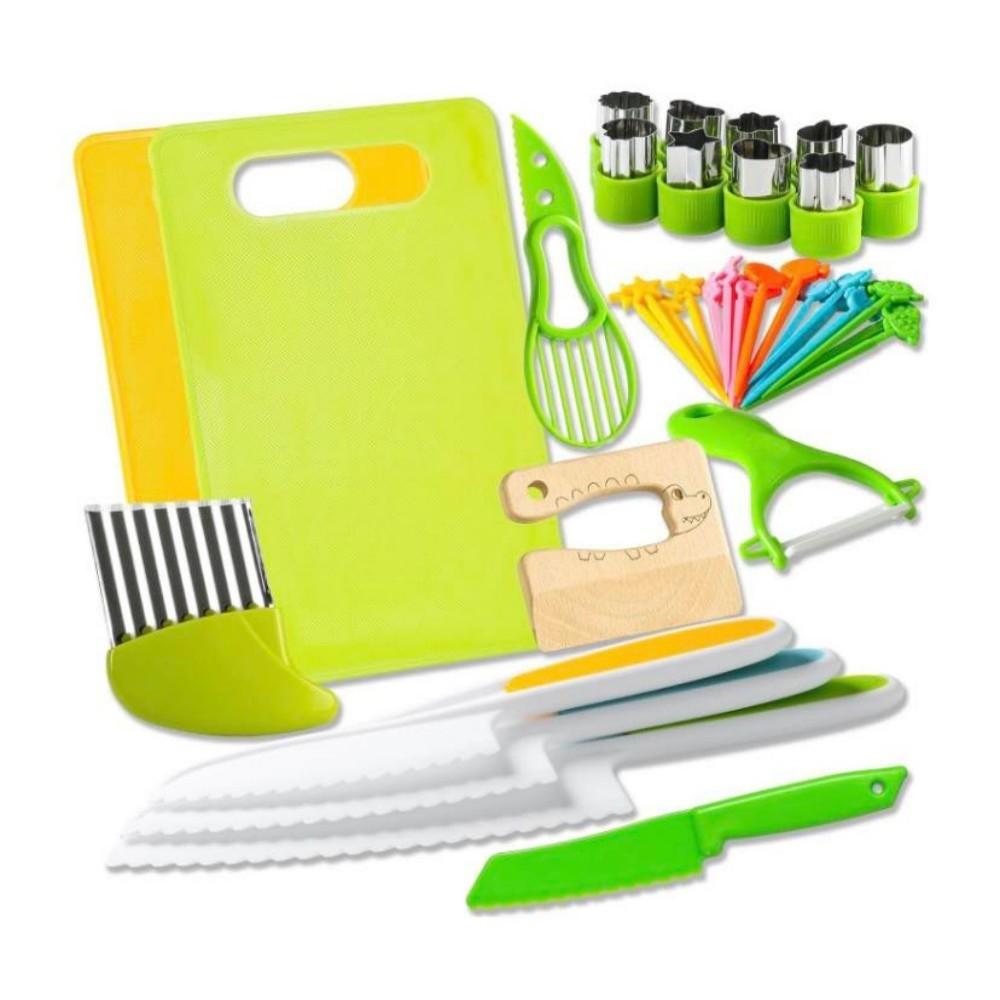 

Детский набор ножей для настоящей готовки: 40 шт. Монтессори Кухонные принадлежности для малышей для мальчиков и девочек 2 3 4 5 6 7 8 9 10 лет, Игрушки в подарок на день рождения, Рождество