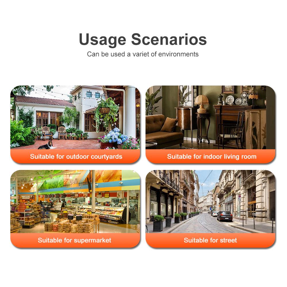 3MP Tuya Outdoor Wireless HD Night Vision Camera with Optional POE Power and PTZ Function