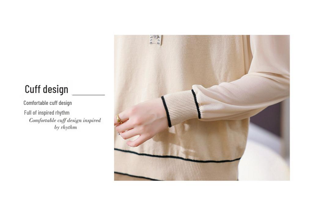 2026 Spring Elegant Knit Base Layer Top for Mature Women, Chic Casual Wear for 40s and Up, Ideal for Spring and Autumn
