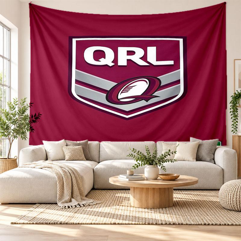 Queensland Maroons Wall Tapestry, Soft Fabric Wall Hanging, Decorative Backdrop For Bedroom Home Wall Art
