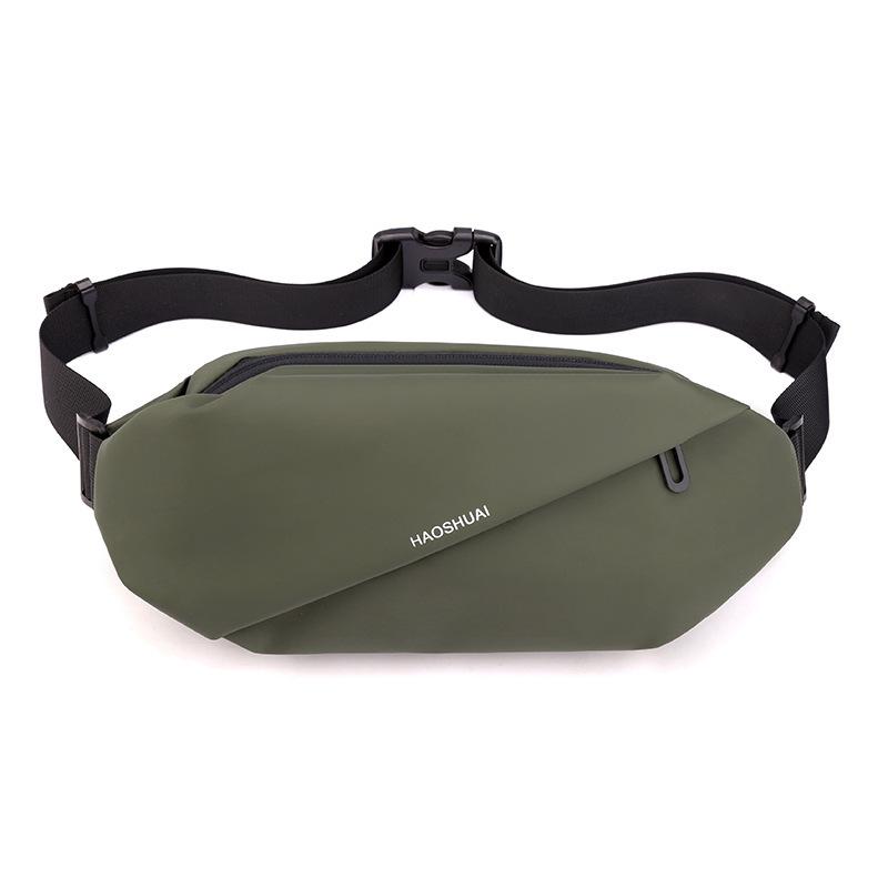 

New men s fanny pack outdoor running mobile phone bag multi-functional large-capacity breast bag casual shoulder messenger bag армія зелений колір