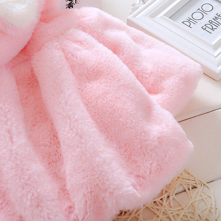 Winter Princess Cape: Faux Fur Two-Color Cloak for Girls and Babies