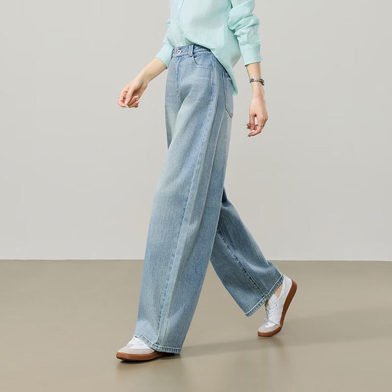 ESE-Y Women s Relaxed Fit Curved Leg Jeans 30