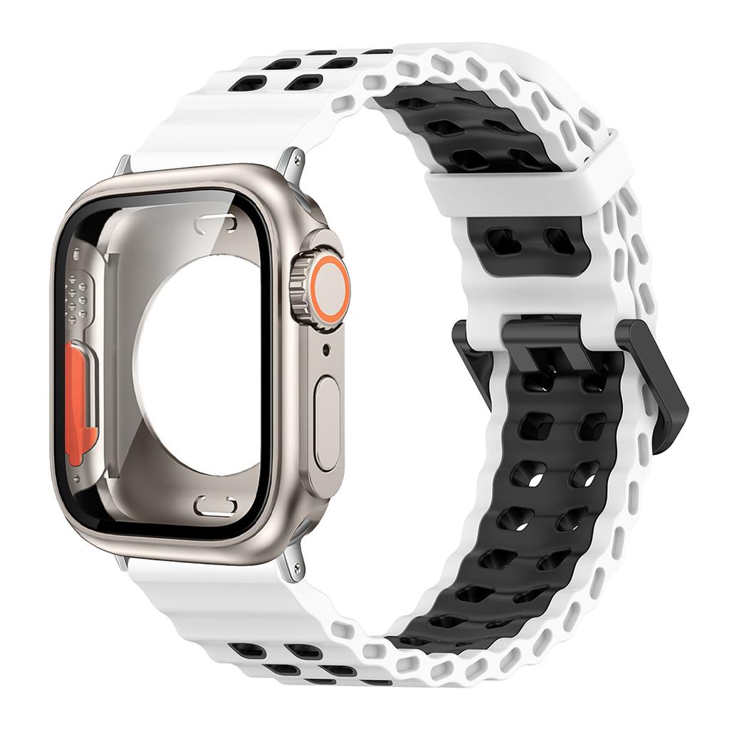 Silicone Strap+Change to Ultra Case For Apple Watch 11 10 42/46mm Protective Cover for iwatch Series 9 8 7 6 se54 40/41/44/45mm