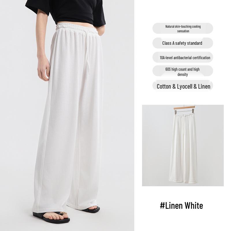 

Yulu Women s Linen Straight-Leg Summer Pants - Loose, Breathable, Slimming, Versatile, and Casual Long Pants M (80-100 jin)