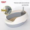 Mika Egg-Shaped Large Cat Litter Box: Anti-Splash, Semi-Enclosed Design with Scoop for Adult Cats & Kittens.
