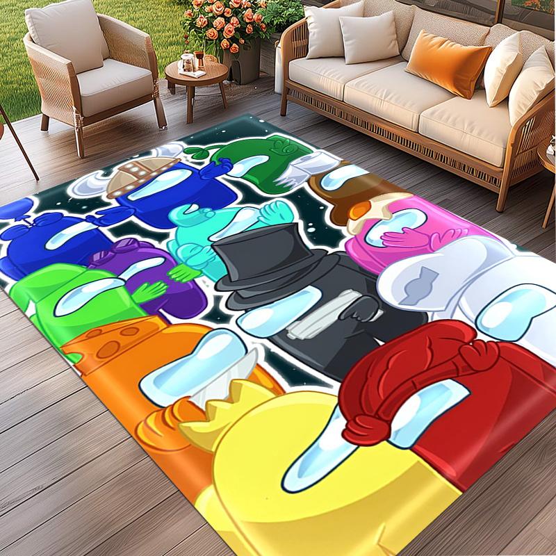 Among Us Print Rug, Washable Floor Carpet, For Entryway Dorm Laundry Room Office Study, Home Decor Birthday Christmas Gift