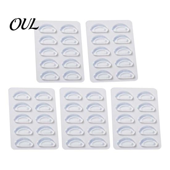 Silicone Nose Pads 25 Pairs Glasses with Adhesive Backing, Anti-Slip Stick-on Eyeglasses Grips, D-Shape Cushions for Sunglasses Reading Sticky