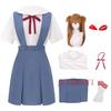 Rei Ayanami Cosplay Costume Asuka Langley Soryu Cosplay Women School Uniform Dresses Wig Hair Clips Halloween Loli Clothing