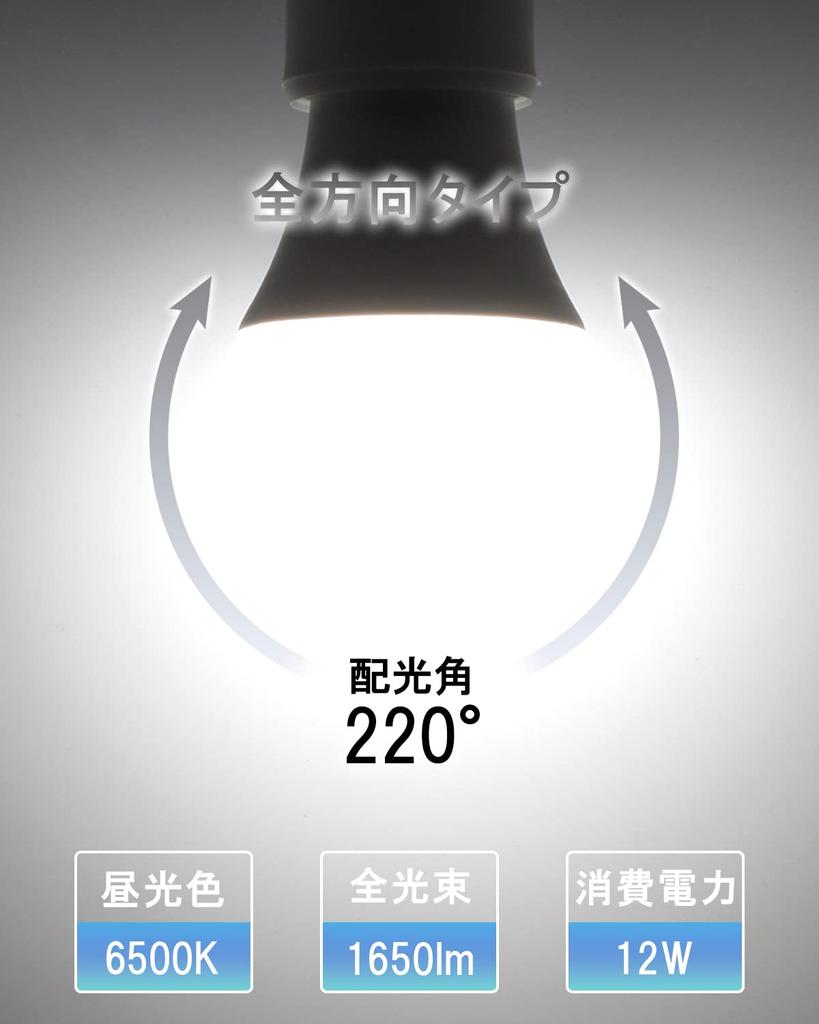 ORALUCE LED Bulbs, E26 Base, 100W Equivalent, Daylight White [135lmW Luminous Efficiency, 12W, 1650LM, Color Rendering Index: RA83], Wide Beam